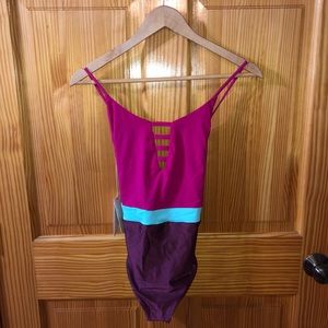 NWT Maaji Evergreen Colorblock One-Piece Size L